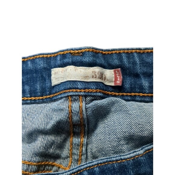 Levis Womens 509 Vitg Orange Tab Jeans Blue Stretch Frayed Hem Denim 20W Med - Picture 6 of 11